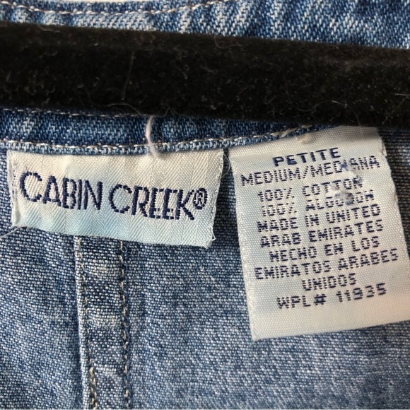 VINTAGE denim midi dress with buttons at sides and patch pockets. - Picture 5 of 6